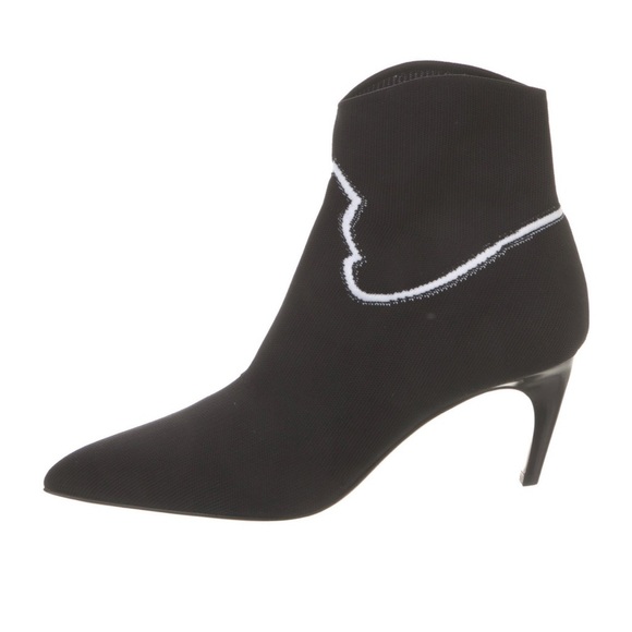 Christian Dior Ankle Sock Boots Jacquard Knit Western Booties Size 39.5 US 8.5 - Picture 1 of 14